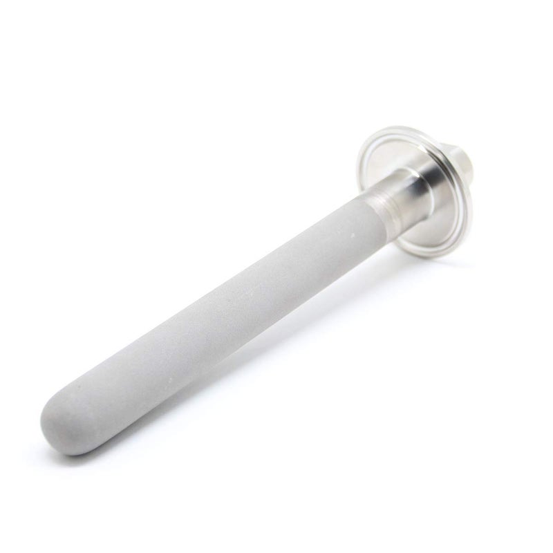 QiiMii Stainless Steel Ferrule TC 1.5" Tri-Clamp Diffusion Stone, 2 Micron Aeration Stone, Carbonation Stone with 1/4" NPT CO2 inlet (6" Length, 1/4" Female NPT) - Image 3
